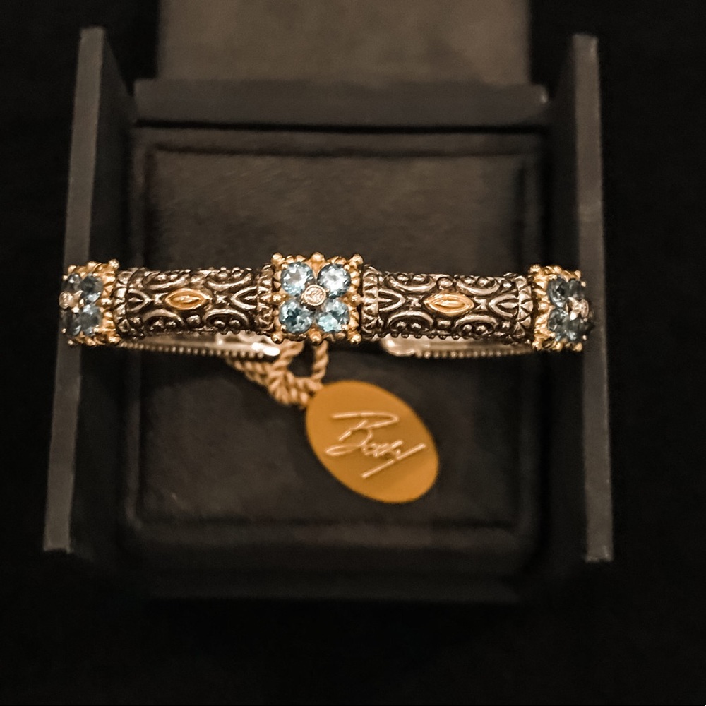 Barbara Bixby Couture Diamond Blue Topaz Bracelet